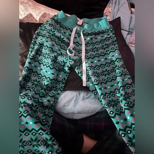Teal christmas pj bottoms